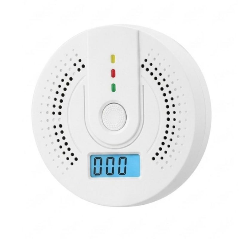 Detector De Monóxido De Carbono Con Alta Cobertura Y Alarma Con Sonido 3pza Blanco