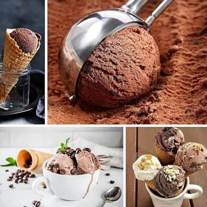 Cuchara Despechador Para Bolas De Helado Nieve 3 Pzs Plata