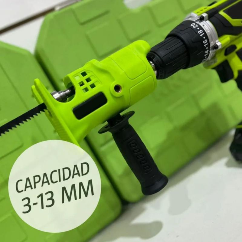 Adaptador Taladro Sierra Sable Reciproca Convertidor Verde