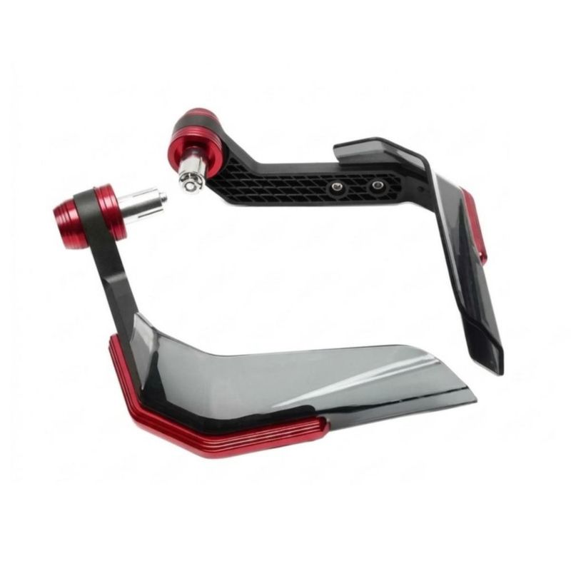 Par Cubre Puños Guardamanos Universal 2 Pcs Rojo