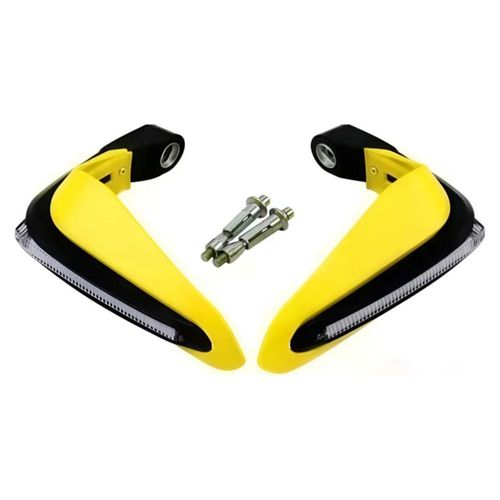 Protector De Puños Con Luz Led Para Motocicleta Amarillo
