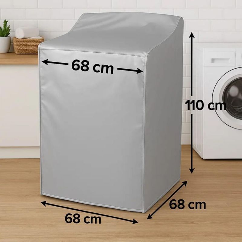 Funda Protectora Lavadora O Secadora Impermeable De Vinil Quita Pon Negro