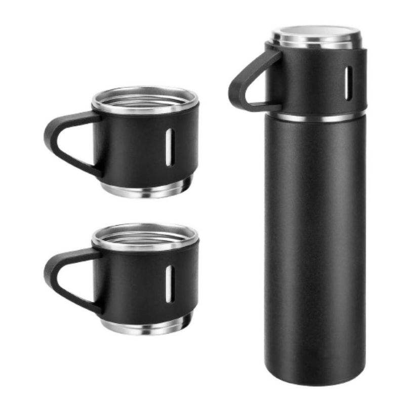 Vaso Térmico Acero Inoxidable 304 Doble Vaso Negro