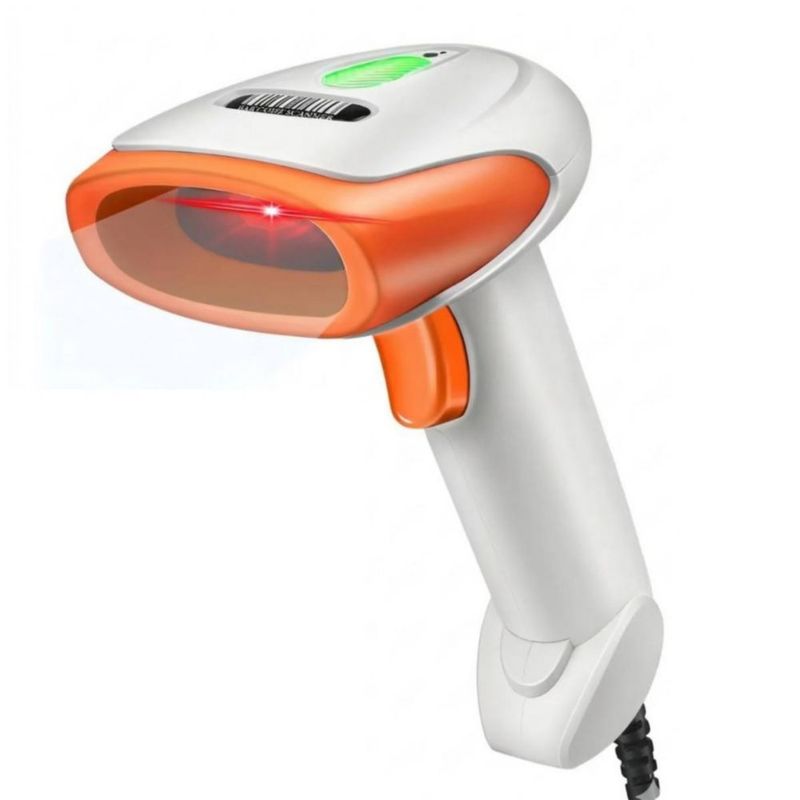Lector De Código Barras 1D 2D Láser Lector USB  Scanner QR Blanco