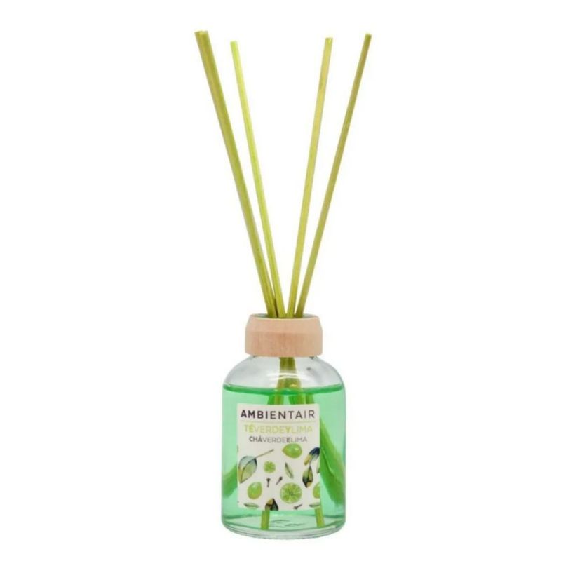 Difusor Varilla Aroma Te Verde Lima 50 ml Pack Duo Verde