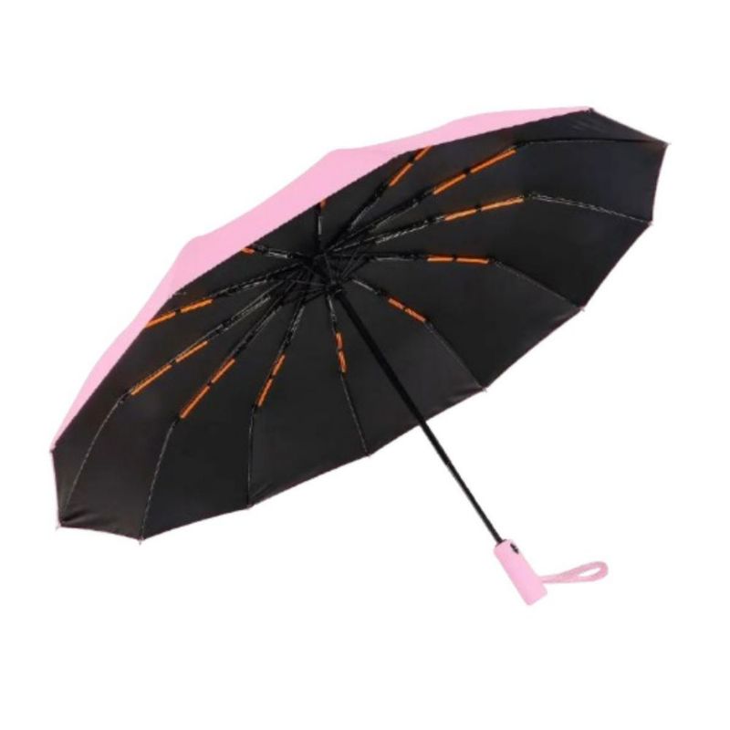 Paraguas Sombrilla Protección Uv Automático Con 12 Varillas Rosa