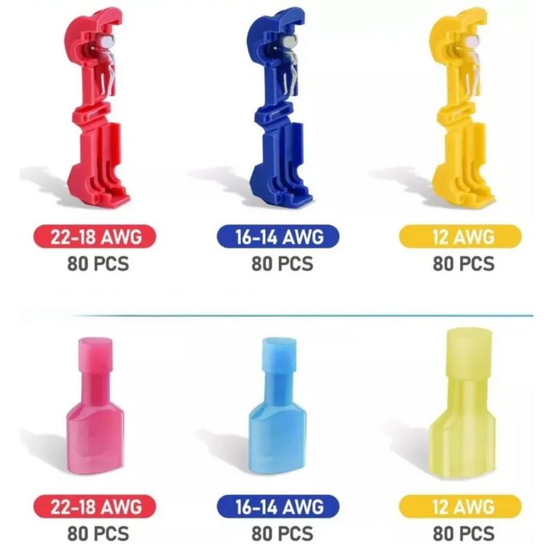 Kit  De Terminal De Cable De Conector De Pelado T-tap 480 Piezas colores