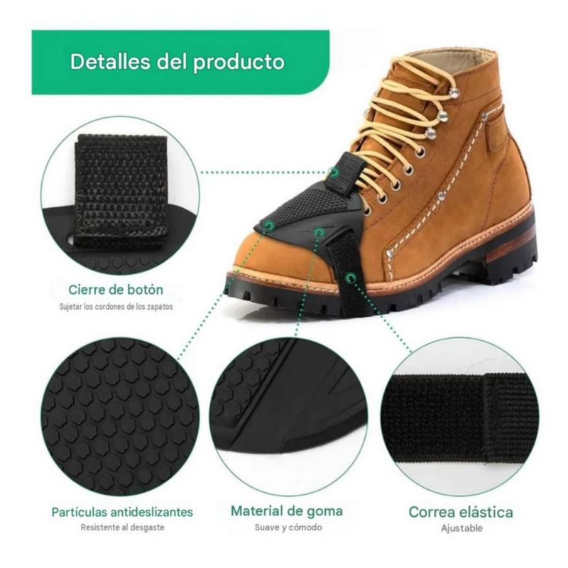 Protector De Calzado Cubre Calzado Para Motocicleta 6pz Negro