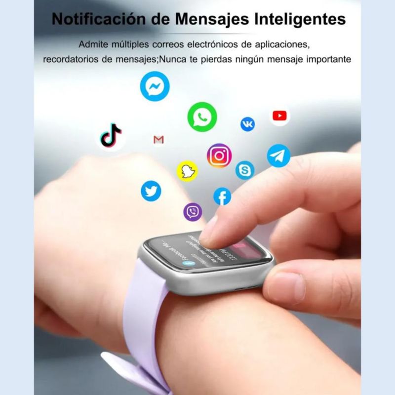 Reloj Inteligente Smartwatch Llamadas Bluetooth Para Alexa Violeta