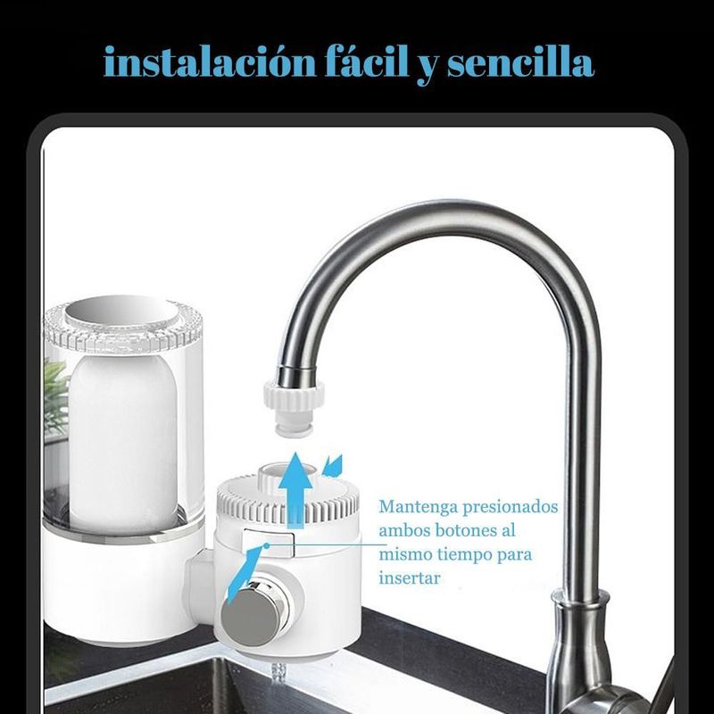 Filtro de Grifo con Cartucho de Cerámica para Agua Potable,Purificador para Cocina,Ideal para Uso Doméstico y Agua Directa.HOGAWAY