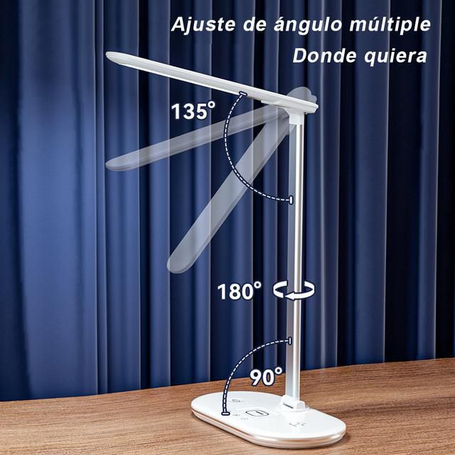 Lámpara de Escritorio Inteligente 3 en 1 con Diseño Plegable,Luz de Estudio con Protección Ocular y Brillo Ajustable,Ideal para Lectura ,HOGAWAY