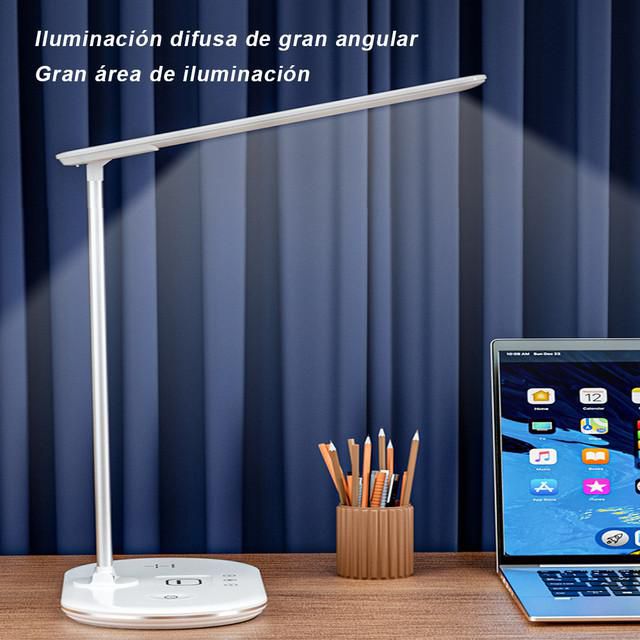 Lámpara de Escritorio Inteligente 3 en 1 con Diseño Plegable,Luz de Estudio con Protección Ocular y Brillo Ajustable,Ideal para Lectura ,HOGAWAY