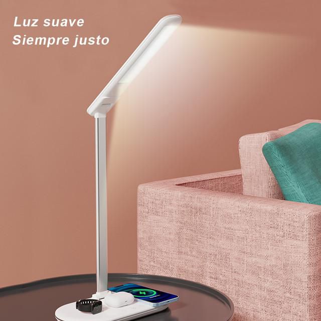 Lámpara de Escritorio Inteligente 3 en 1 con Diseño Plegable,Luz de Estudio con Protección Ocular y Brillo Ajustable,Ideal para Lectura ,HOGAWAY