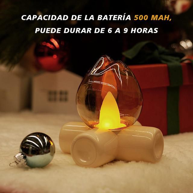 Lámpara de Mesa con Efecto de Fogata,Luz de Ambiente Decorativa para Dormitorio,Adorno de Escritorio con Atmósfera Acogedora.HOGAWAY