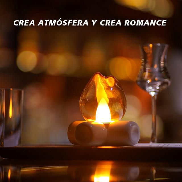 Lámpara de Mesa con Efecto de Fogata,Luz de Ambiente Decorativa para Dormitorio,Adorno de Escritorio con Atmósfera Acogedora.HOGAWAY
