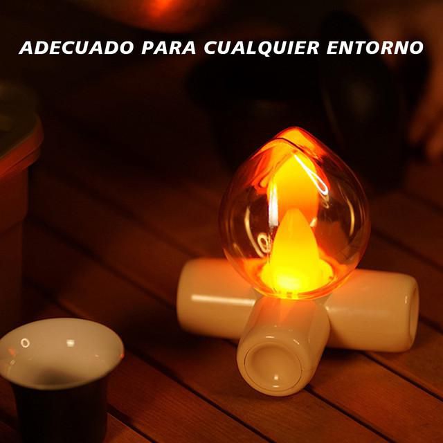 Lámpara de Mesa con Efecto de Fogata,Luz de Ambiente Decorativa para Dormitorio,Adorno de Escritorio con Atmósfera Acogedora.HOGAWAY