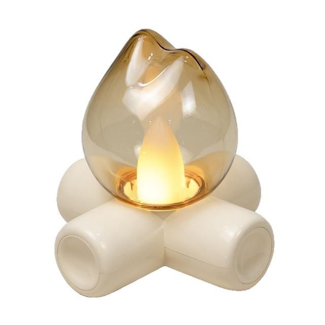 Lámpara de Mesa con Efecto de Fogata,Luz de Ambiente Decorativa para Dormitorio,Adorno de Escritorio con Atmósfera Acogedora.HOGAWAY