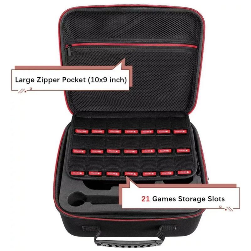 Estuche Rígido Para Nintendo Funda De Viaje Color Negro