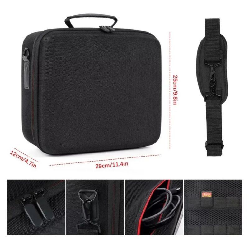 Estuche Rígido Para Nintendo Funda De Viaje Color Negro