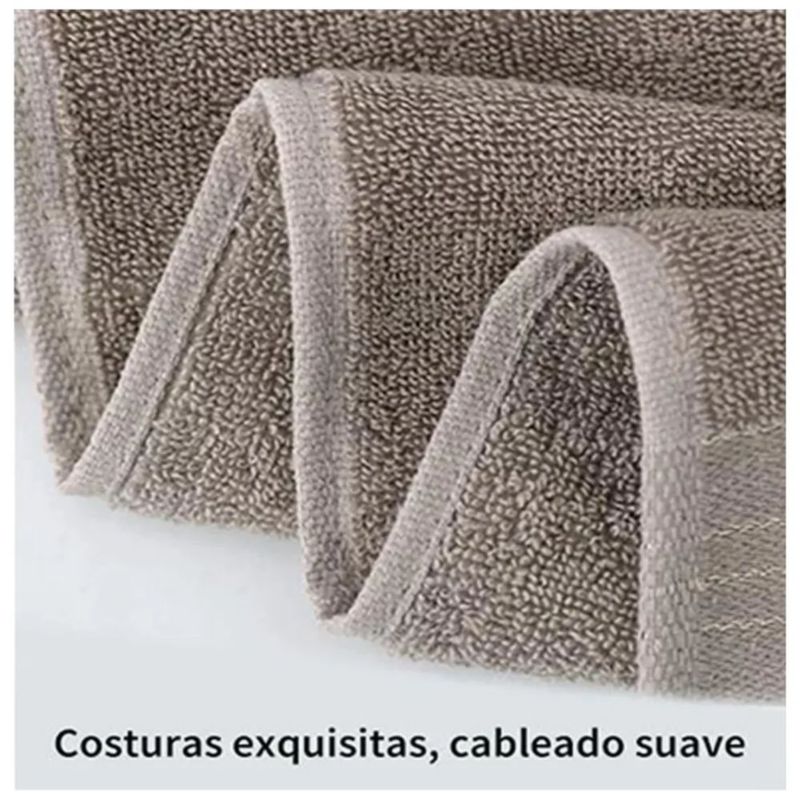 3 Toallas De Baño De Algodón Puro Multicolor