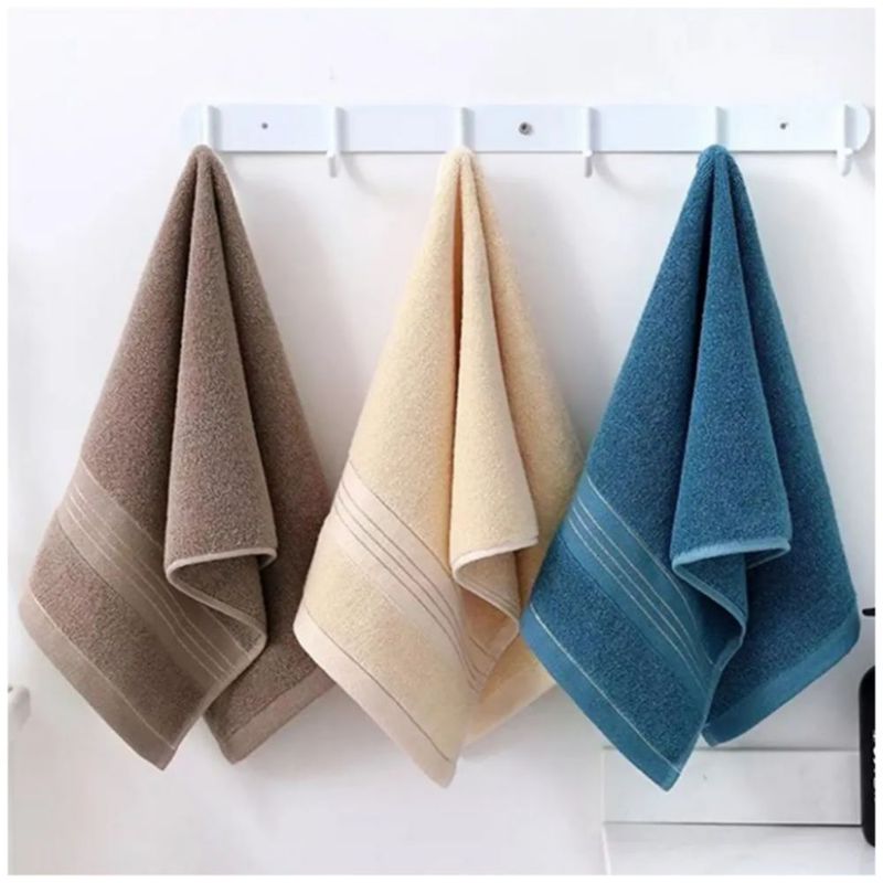 3 Toallas De Baño De Algodón Puro Multicolor