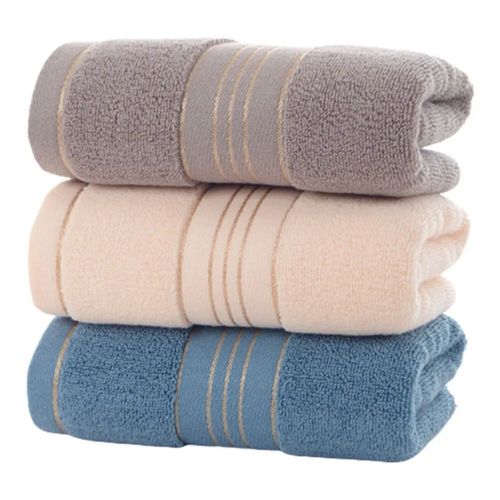 3 Toallas De Baño De Algodón Puro Multicolor