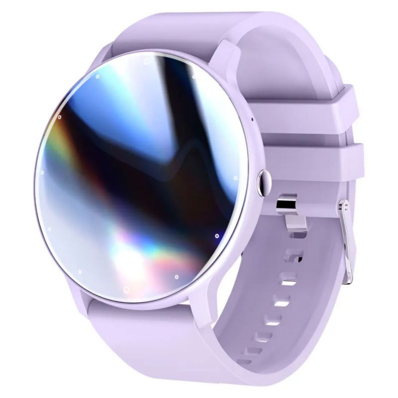 Reloj inteligente Smartwatch impermeable con correa de silicona, Color Morado