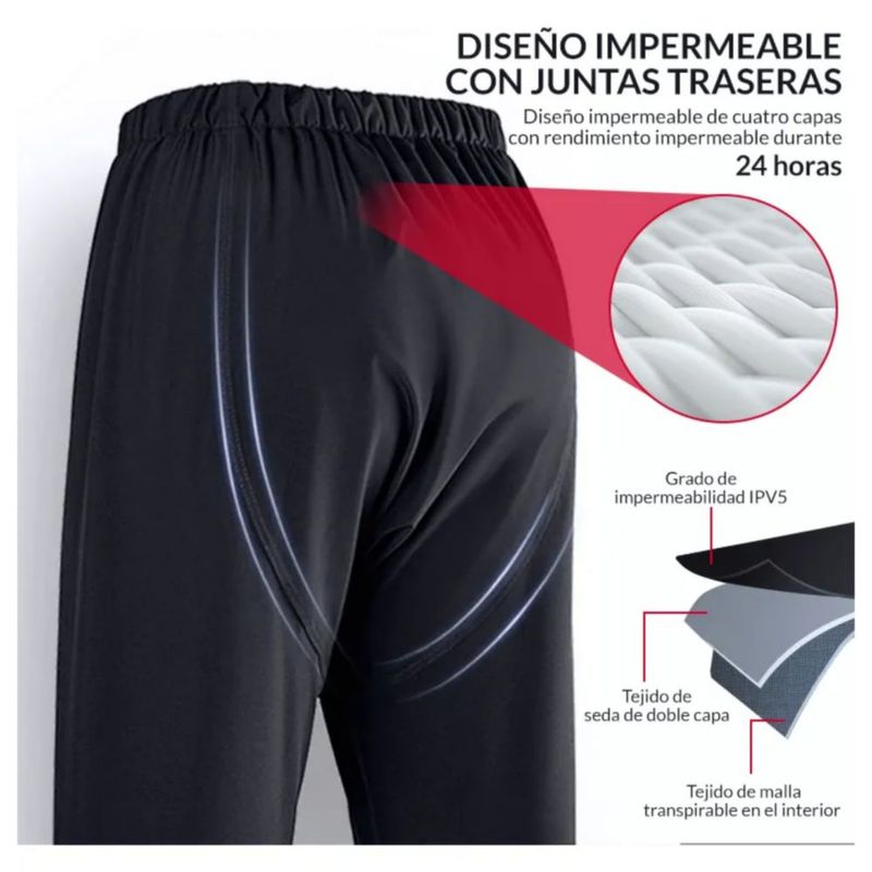 Impermeable Motociclista Reflejante Para Lluvia Con Capucha XL, Color  Negro con Rojo