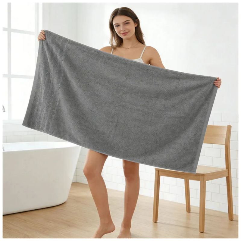 4pcs Juego De Toallas Y Toallas Baño Completo Grande 140x70cm Color azul, gris, rosa y marron
