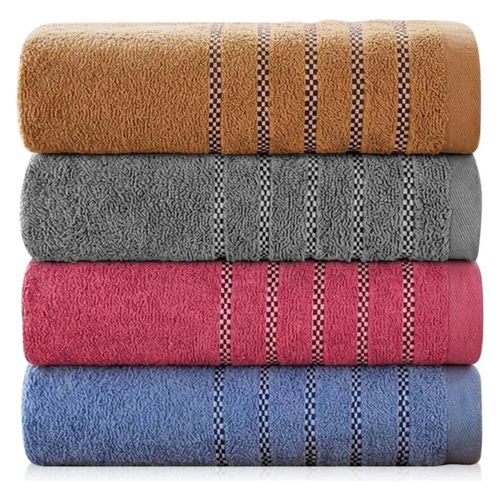 4pcs Juego De Toallas Y Toallas Baño Completo Grande 140x70cm Color azul, gris, rosa y marron