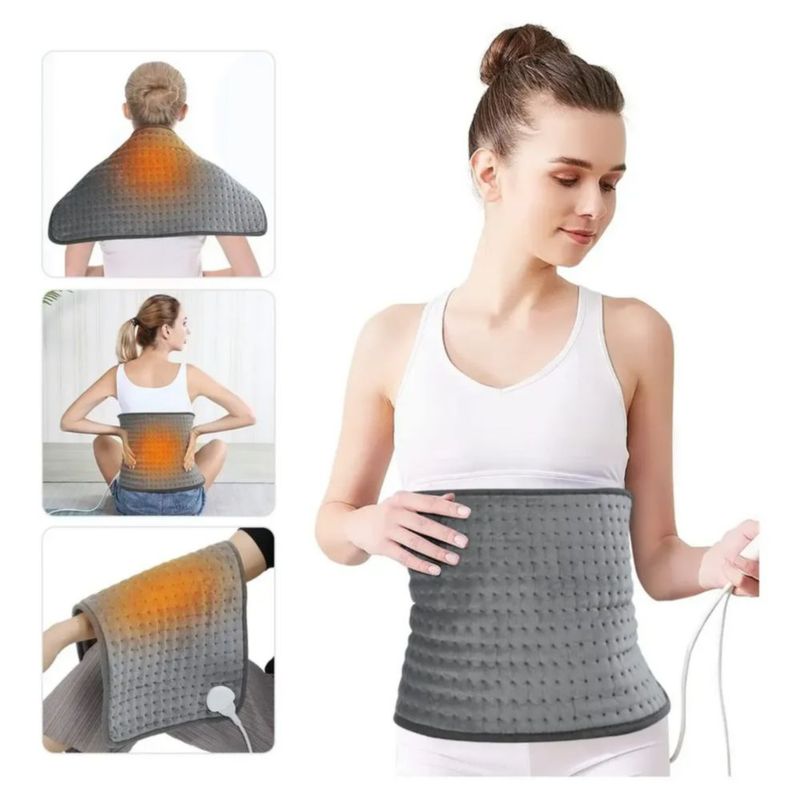 Compresa Caliente Eléctrica 9 Niveles Temperatura 60*30cm, Color Gris