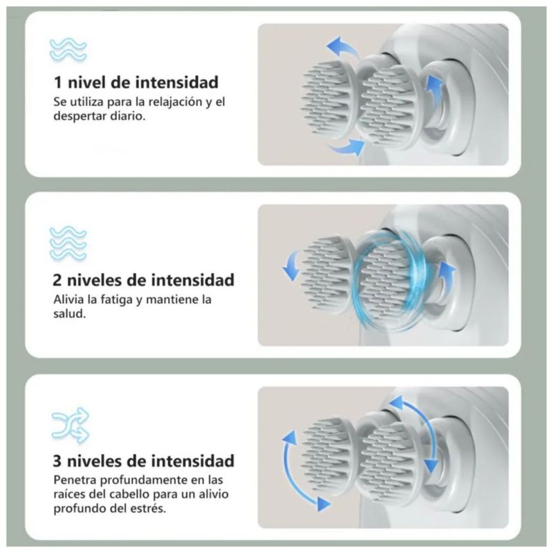 Mini Masajeador De Cabeza Portátil Recargable, Color Blanco