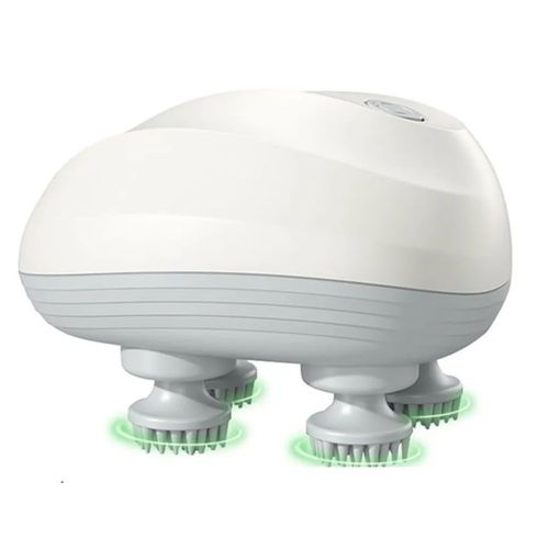 Mini Masajeador De Cabeza Portátil Recargable, Color Blanco