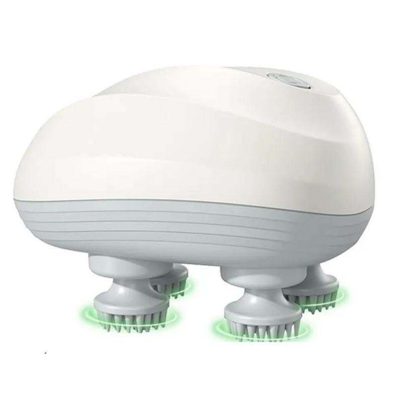 Mini Masajeador De Cabeza Portátil Recargable, Color Blanco