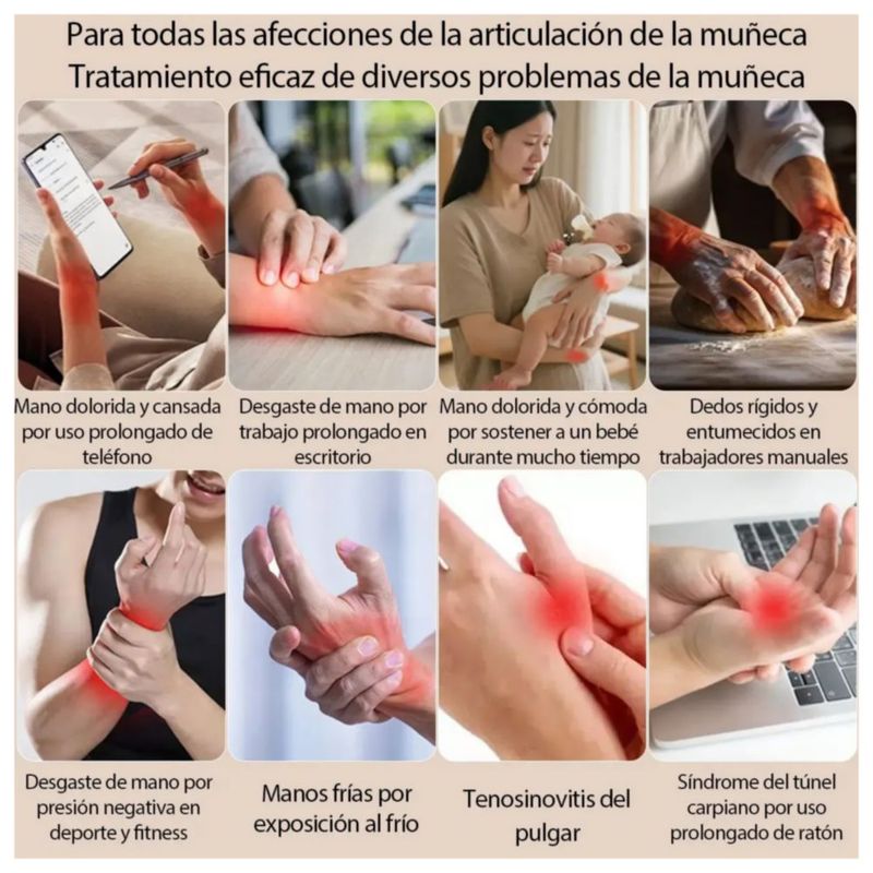 Masajeador Eléctrico Portátil Manos 29 Niveles Alivia Dolores, Color Blanco