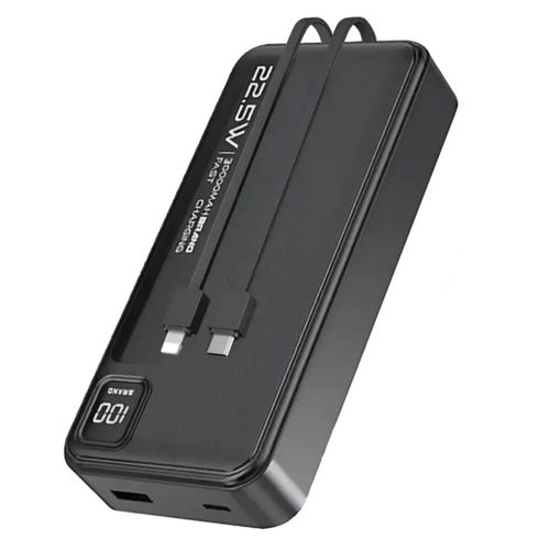 Power Bank Batería Portátil 32000mah Pd66w/3a Carga Rápida, Color Negro