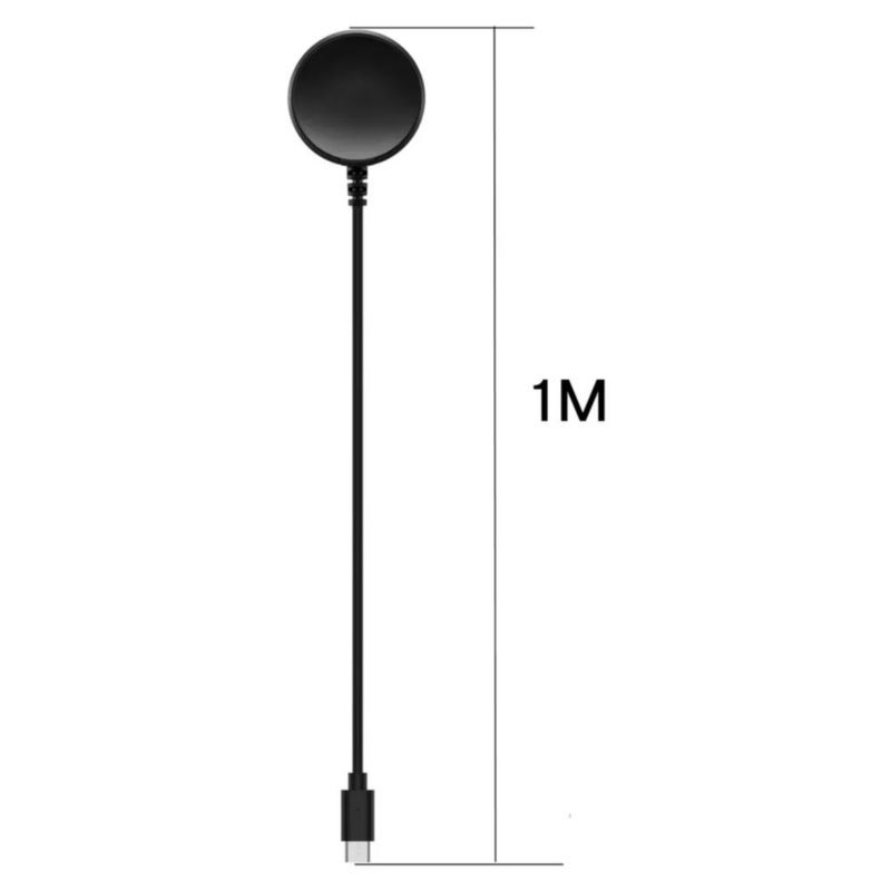 Type C Cargador Para Samsung Galaxy Watch 8 7 6 5 4 Ultra Fe Color Negro