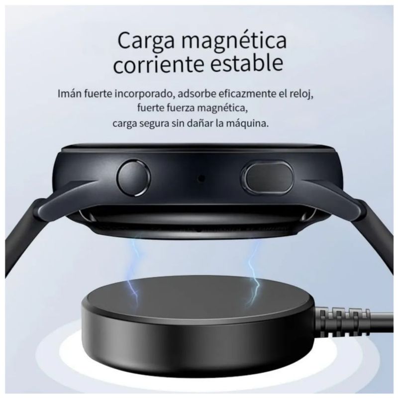 Type C Cargador Para Samsung Galaxy Watch 8 7 6 5 4 Ultra Fe Color Negro