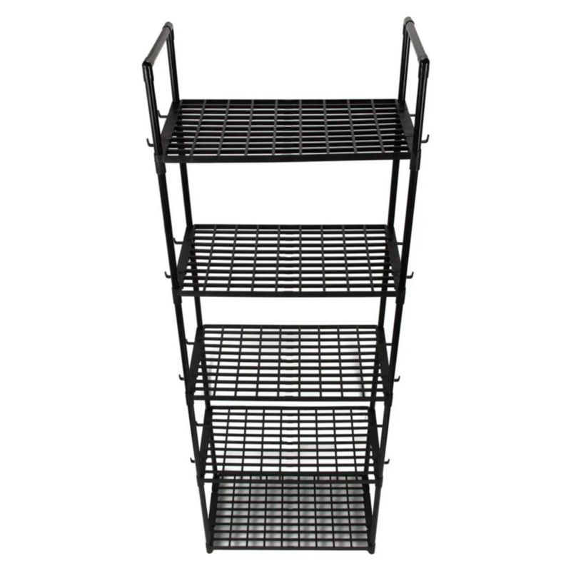 Estante De Plástico Anaquel Uso Rudo Closet 150kg 5 Repisas, Color Negro