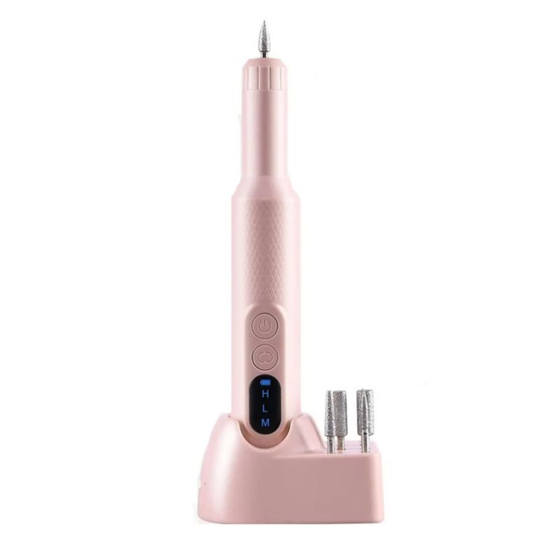 Pulidor Esmeril Uñas Taladro Para Uñas Inalámbrico, Color Rosa