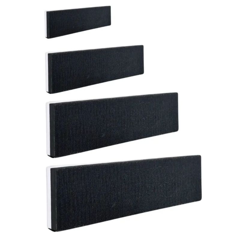 Juego De 4 Bloques Garlopas con Ganchillo, Color Negro