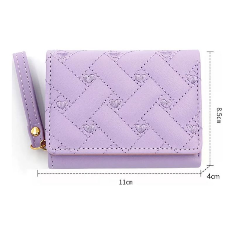 Cartera Billetera De Gran Capacidad Para Mujer, Color Morado