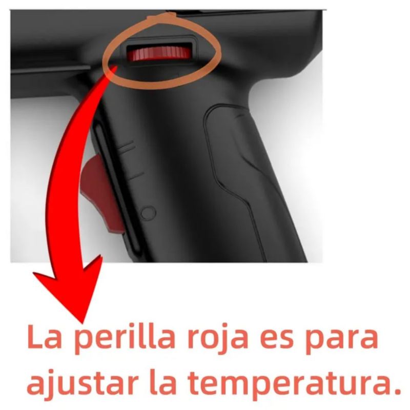 Pistola De Calor 2000w Temperatura Regulable 10Npz, Color Negro