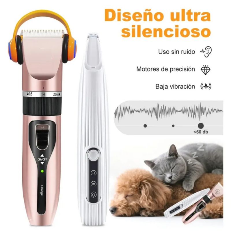 Eléctrico Clipper Para Perros Y Gatos De Cuchillo De Pies, Color Rosa