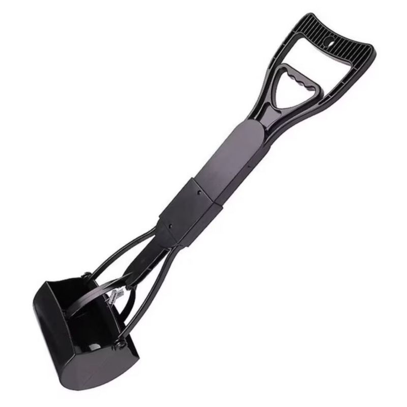 Recogedor De Heces Perro Grande Mascotas 60cm Color Negro