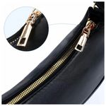 Bolso Bandolera Pequeño De Mujer, Color Negro Liso
