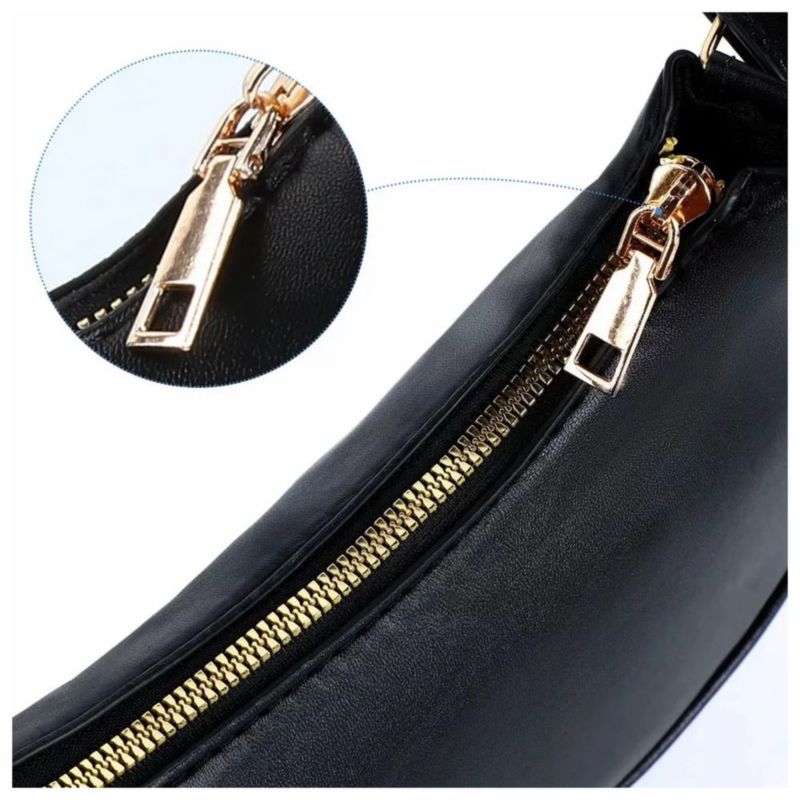 Bolso Bandolera Pequeño De Mujer, Color Negro Liso