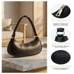 Bolso Bandolera Pequeño De Mujer, Color Negro Liso
