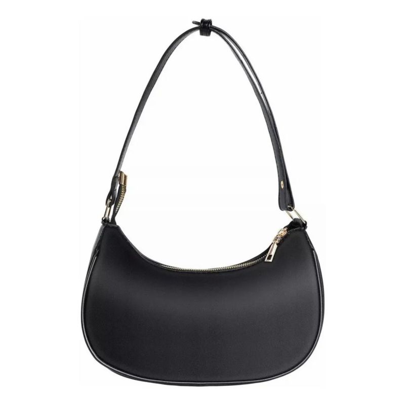Bolso Bandolera Pequeño De Mujer, Color Negro Liso