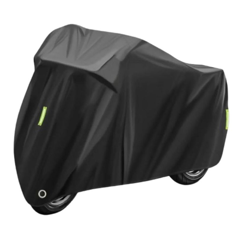 Funda Impermeable Protección Solar Para Motocicleta, Color Negro